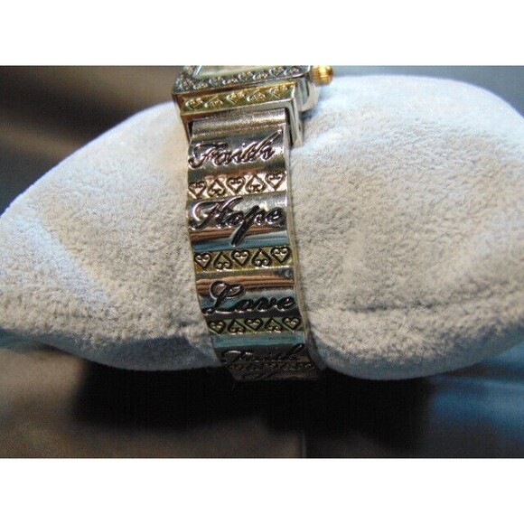 Kim Rogers Cuff Watch - Faith Hope Love Accutime Watch WAC41958K - Picture 4 of 9